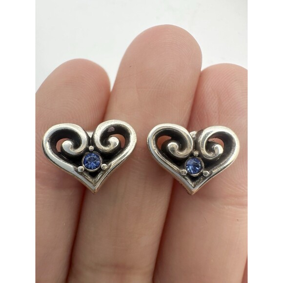 Brighton Jewelry - Brighton Alcazar Heart Mini Post Blue Crystal Earrings